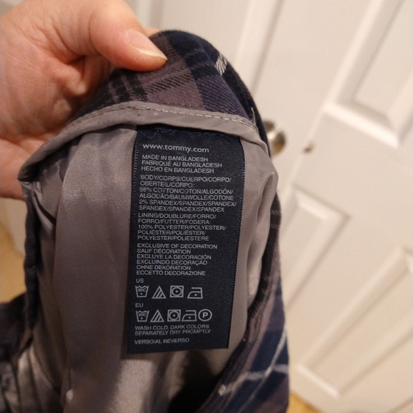 Size 14 blue gray School girl teacher mini Tommy Hilfiger skirt - Picture 6 of 10